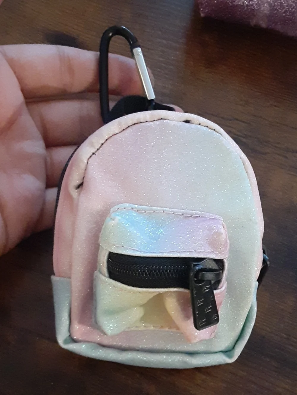 Sparkly Mini Backpack Keychain